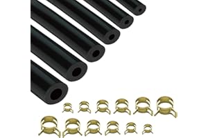 BLKGJTF Silicone Vacuum Hose Automotive, size 1/8" 5/32" 3/16" 1/4" 5/16" 3/8", Silicone Vacuum Tubing Hose Kit - 5Feet