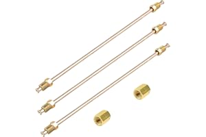 MuHize Brake Lines Direct Fit - 16" 3/16" Copper-Nickel Flexible Tubing w/Inverted Flares & Unions | Easy Installation for Car, Truck, SUV (3PC)