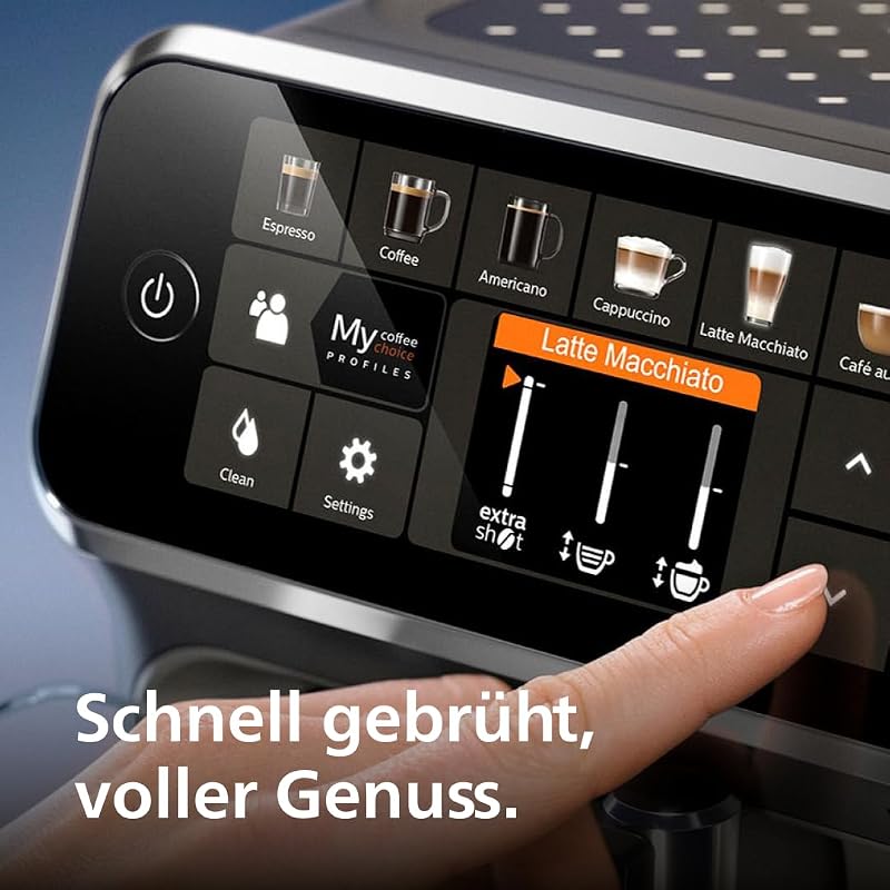 Kaffeevollautomat LatteGo 5400 Serie, Schwarz, 12 Spezialitäten