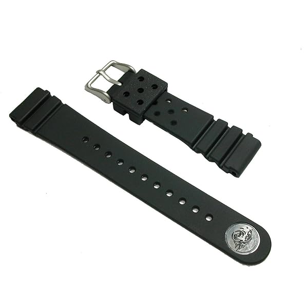 Bracelet Montre Silicone 26mm Noir - Compatible Seiko, Velatura, SRH, SPC007, Pour Homme