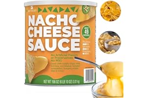 ELI&VAL Nacho Cheese Sauce 106 oz (6 lb 10 oz)- Canned Food for Mac and Cheese - Queso dip- No artificial Flavors, No MSG- Great with Tortillas, chips, chili, burritos, tamales, quesadillas, burger