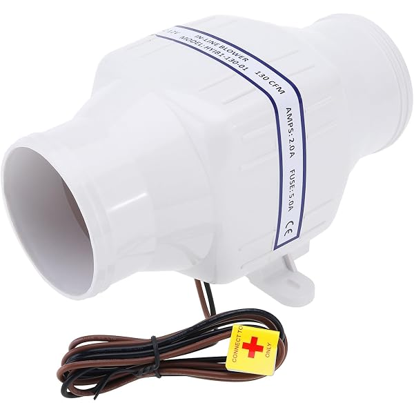 Ventilateur Marin Silencieux 12V - Débit D'air élevé, Résistant à L'eau, 4 Pouces