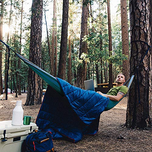 Camping Hammock, Double & Single Portable Hammocks with Tree Straps, Lightweight Nylon Parachute Hammocks for Hiking Travel Backpacking Beach Yard Gear | 2 x Premium carabiners, 2 x Nylon Loops