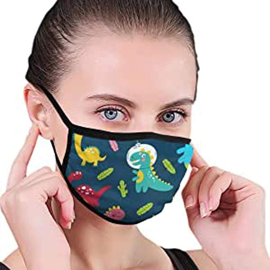 Sunnyadrain Outdoor Mouth Face Face Cover Cute Dinosaurs Children Anti Dust Half Face for Kids