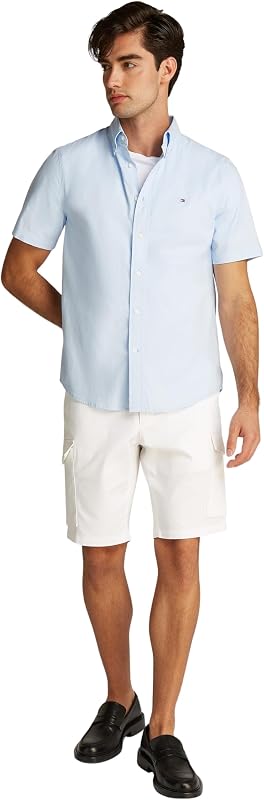 Chemise Homme Flex Poplin Solid Manches Courtes, Bleu (Sweet Blue), S — photo 6 sur 6