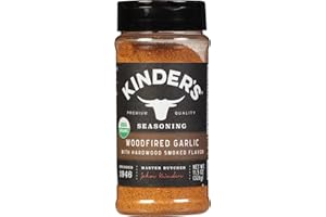 P.K. KINDER CO. INC. Kinder's Woodfired Garlic Seasoning with Hardwood Smoked Flavor, 326g/11.4 oz. Shaker