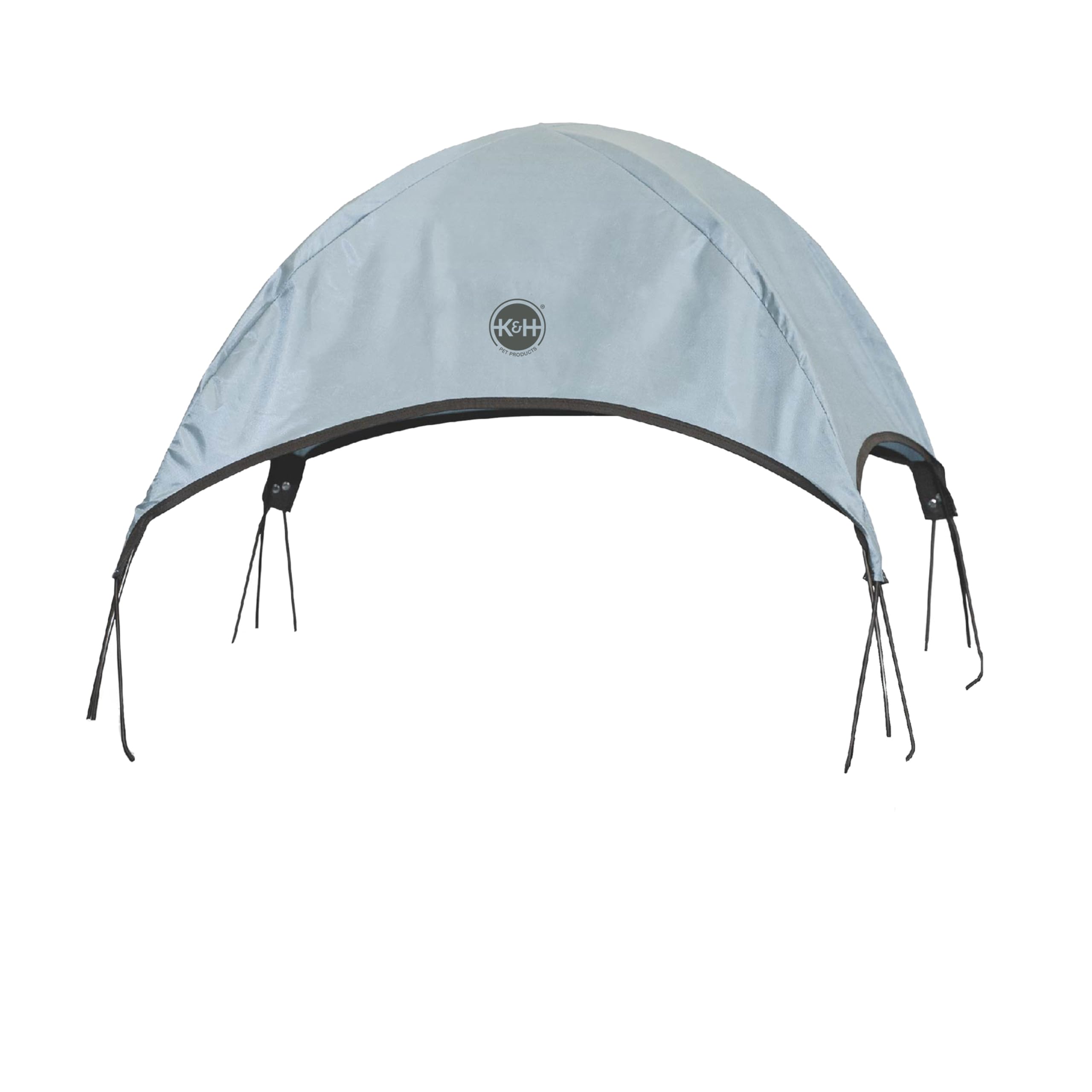 K&H Pet Products Pet Shade Canopy for Elevated Dog Beds, Dog Sun Umbrella for Cots (Cots Sold Separately), Gray, Medium 32 X 25 Inches
