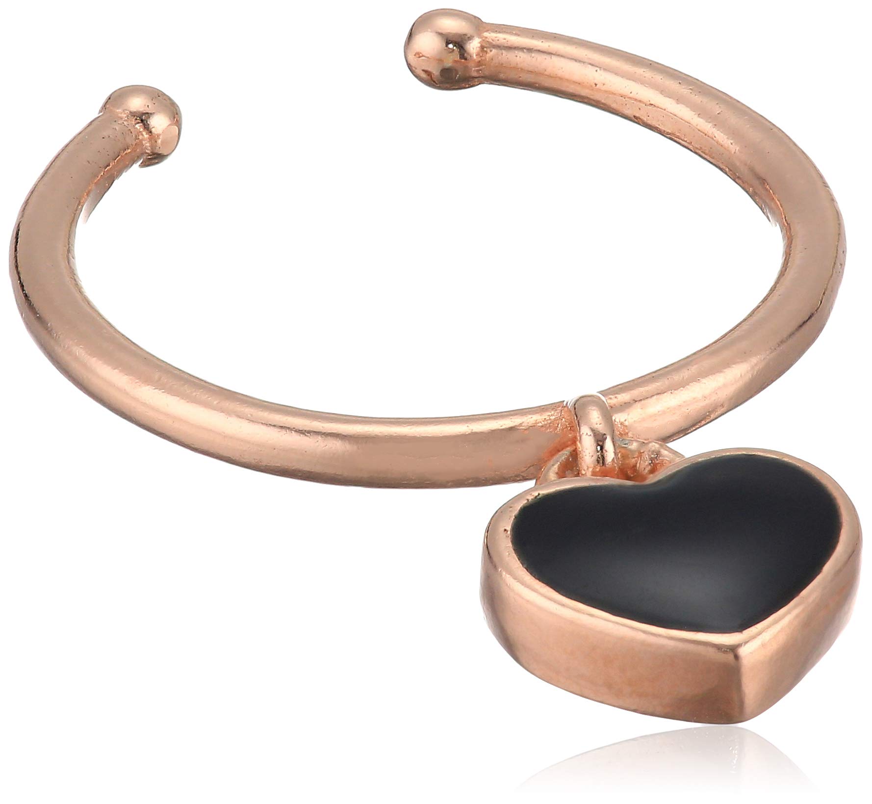 Alex and Ani Anillo ajustable Depth of Love para mujer, chapado en oro rosa de 14 quilates