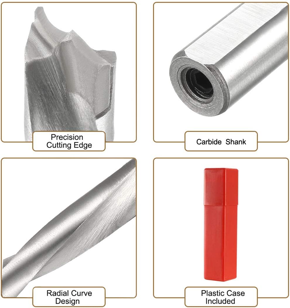sourcing map Brad Point Drill Bits for Wood 9.5mm x 68mm Left Turning Carbide for Woodworking Carpentry Drilling Tool - Image 5