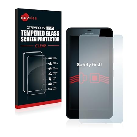 Savvies Panzerglas für Microsoft Lumia 640 XL 9H Echtglas Schutzfolie