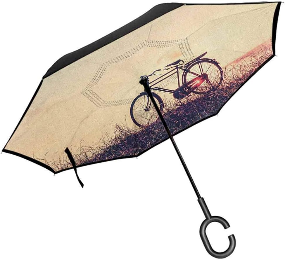 RenteriaDecor Vintage Bike DIY Umbrella Retro Filter