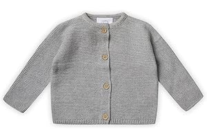 Stellou & friends 100% Cotton Baby Cardigan, Long Sleeve Knit Sweater for Kids, Unisex Tops for Infant, for Children 0-6 Yrs