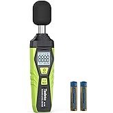 Decibel Meter, Tadeto Digital Sound Level Meter Portable SPL Meter 30dB to 130dB MAX Data Hold with LCD Display Backlight A/C Weighted for Home Factories