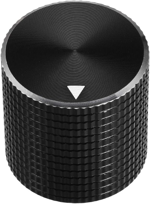 sourcing map Stereo Knob, 25 * 6 * 25 mm Aluminium Alloy, Volume Control Knobs, Black, 1pcs #2