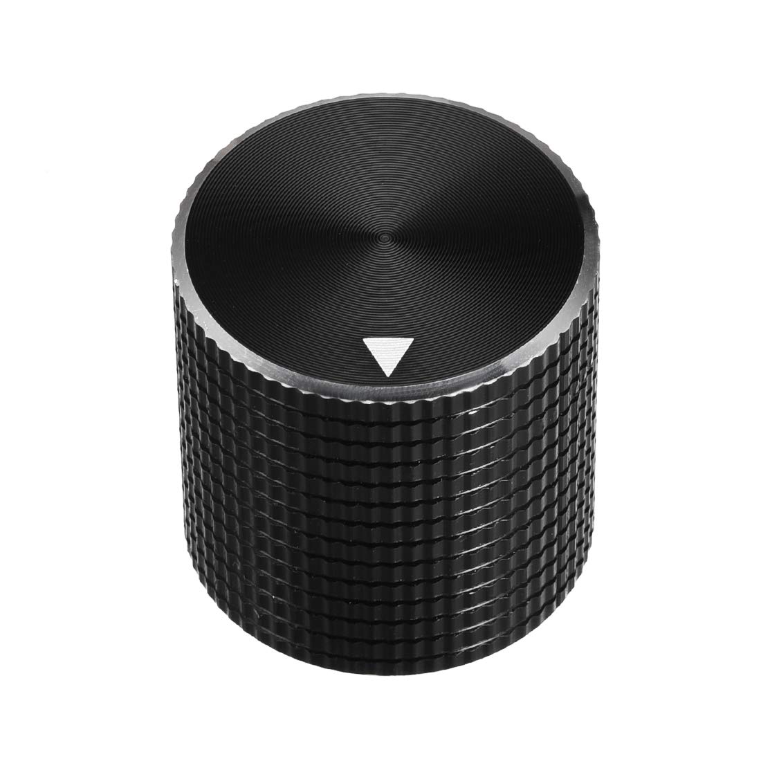 sourcing map Stereo Knob, 25 * 6 * 25 mm Aluminium Alloy, Volume Control Knobs, Black