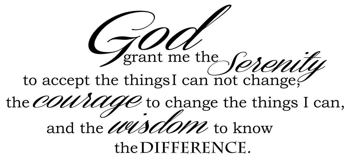God Grant Serenity Prayer Vinyl Wall Decal Quotes Wall Stickers