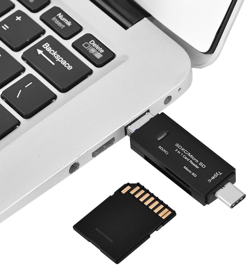 3 in 1 Memory Card Reader, USB3.1 USB C Multifunction Card Reader, USB C + USB + Micro USB Interface, Support SD/Micro SD - Image 3