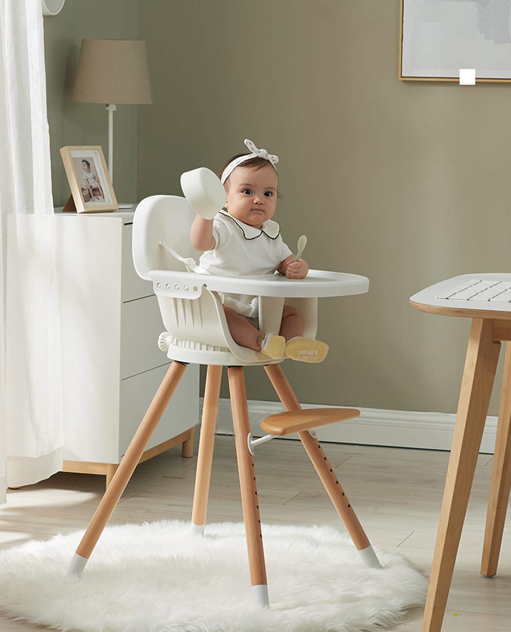 wooden infant chair