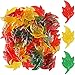 Package of 180 Fall Acrylic Mini Leaves - Great Autumn Table Scatters Vase Filler, and Fall Decoration Preschool Counting