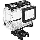 FitStill Double Lock Waterproof Housing for Go Pro Hero 2018/7/6/5 Black, Protective 45m Underwater Dive Case Shell with Brac