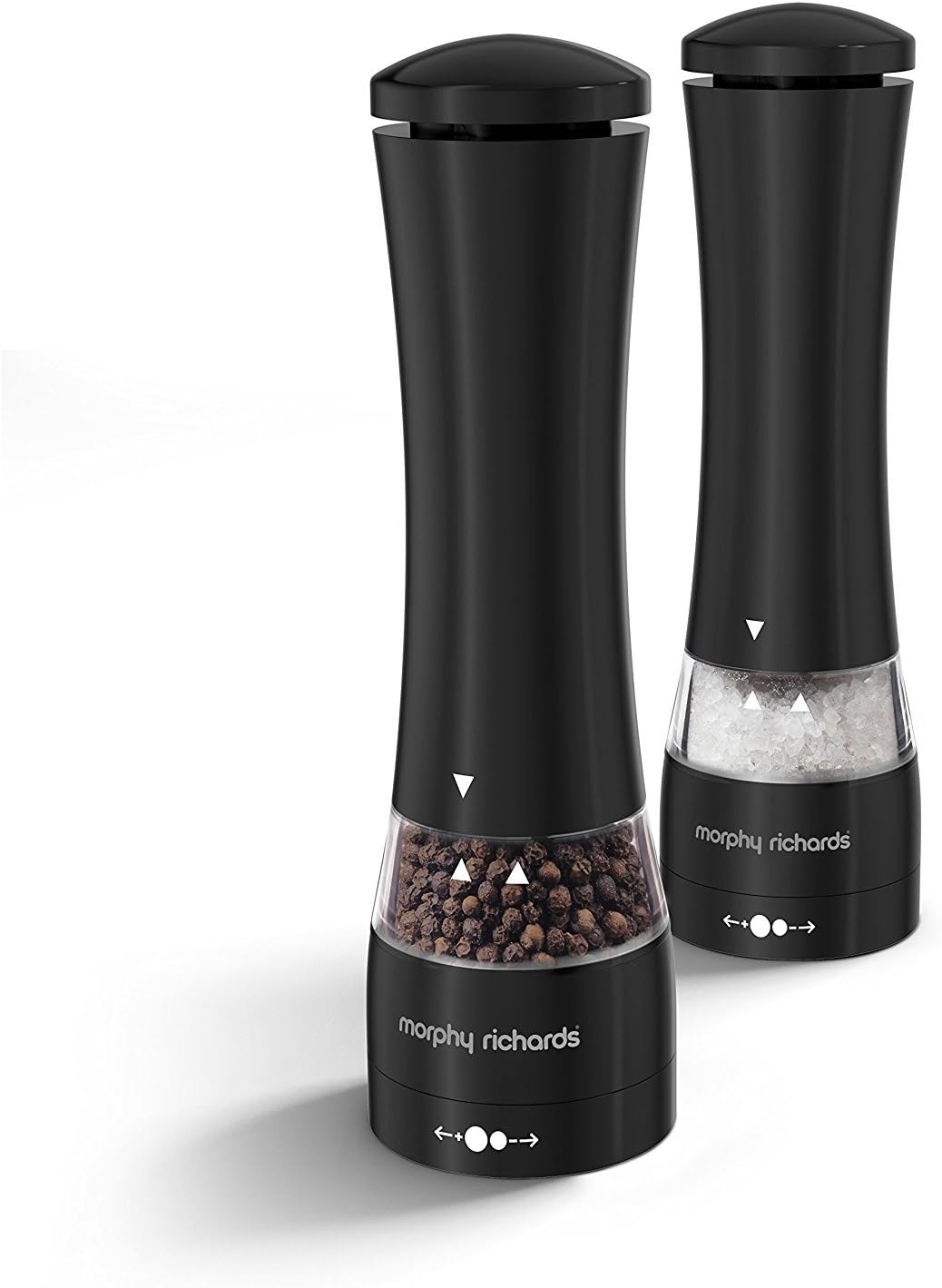 Morphy Richards Electronic Salt and Pepper Mill Set, Stainless Steel