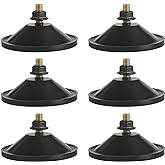 AccEncyc 6 Pcs Strong Thickened Sucker Suction Cup Clear PVC Sucker Pads with M6 x 14 Thread Screw Extra Strong Adhesive Glass Suction Holder, Black