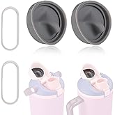 2pcs Leak-Proof Stoppers for Owala FreeSip Sway 30oz 40oz and 2pcs Rubber Seal Replacement for Free Sip Sway/Tumbler 40oz Grey Silicone Sports Water Bottle Top Lid Cap Insert Accessories Parts