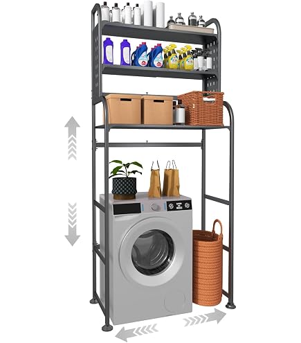 Amazon.com: Washing Machine Storage Rack，3 Tier Over The Washer