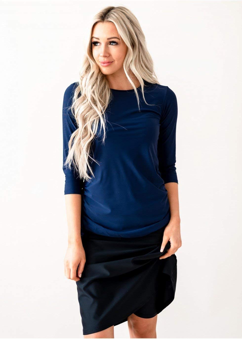 knee length swim skirt with leggings