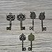 Joy Deco 42pcs Mixed Vintage Skeleton Keys, 42 Styles, Each 1 piece, Antique Bronze (X42B)