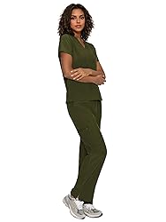 floralhue Scrubs for Women, V-Neck Scrubs Top