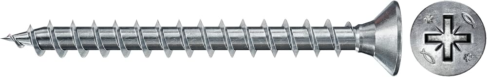 fischer Power-Fast II 3.0 x 16mm Chipboard Wood Screws CZF Blue 200