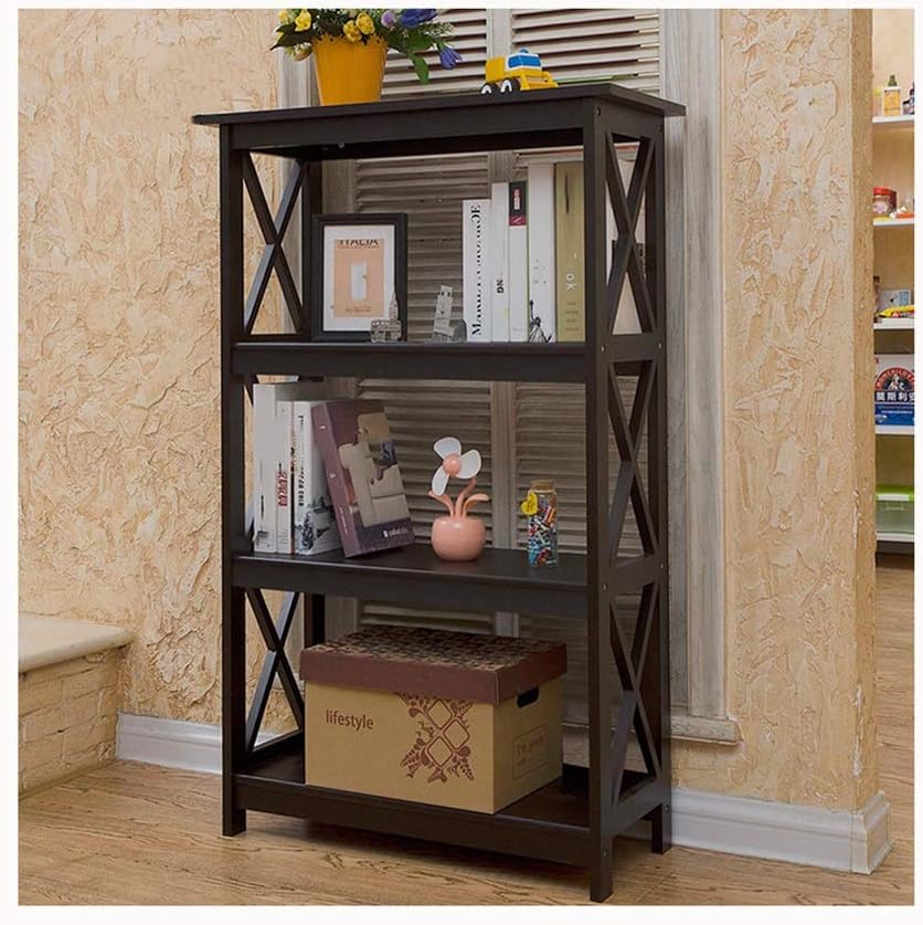 Amazon 収納ラック現代のミニマリストクリエイティブ韓国の本棚シンプルなリビングルームラックフロア寝室4層収納棚 色 ブラック キッチンラック オンライン通販