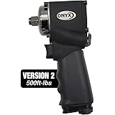Astro Pneumatic Tool 1822 ONYX 1/2" Nano Impact Wrench v2-500ft/lb