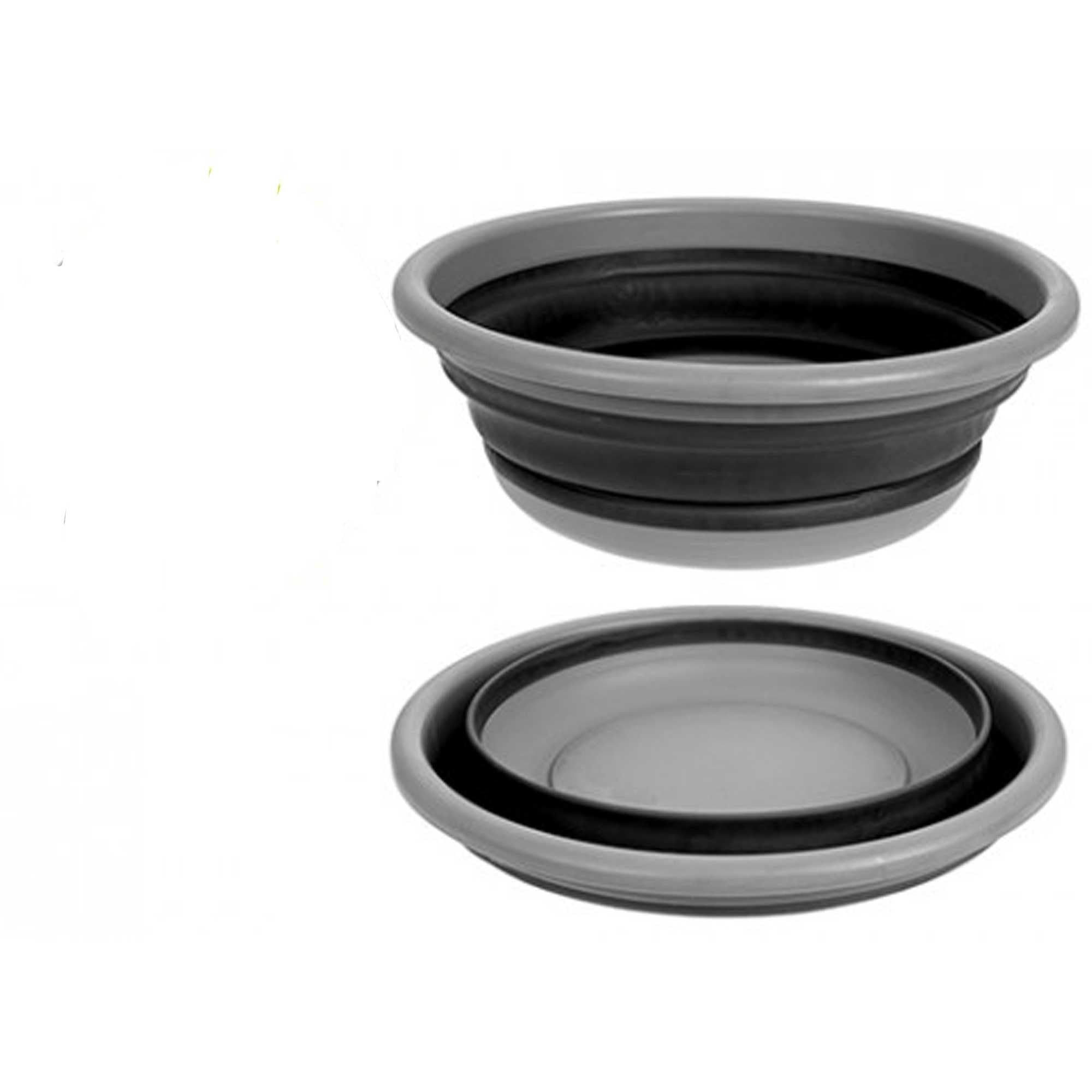 Summit Pop! 7L Collapsible Large Round Bowl Black/Grey