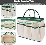 MQFORU Garden Tools Set 16 Pcs with Tote Green Flowers Ergonomic Handles view 7