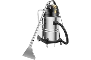 OCASAMI 60L Commercial Carpet Cleaning Machine Carpet Extractor 3 in 1 15.85Gal Carpet Extractor for Car Detailing, Commercial Stainless Steel Carpet Shampooer (Shipped in 2 Parcel)
