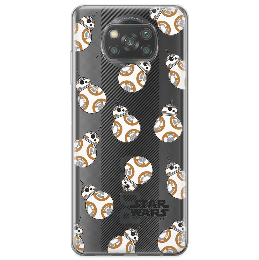 ERT GROUP mobile phone case for Xiaomi POCOPHONE X3 original and officially Licensed Star Wars pattern BB 8 004 optimally adapted to the shape of the mobile phone, partially transparent