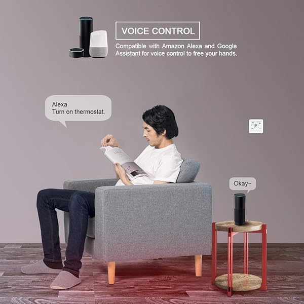 ONEVER Thermostat Wi Fi Smart Temperaturregler Elektrisch Wasser Gas Boiler Fubodenheizung TUYA Smart Life APP Voice