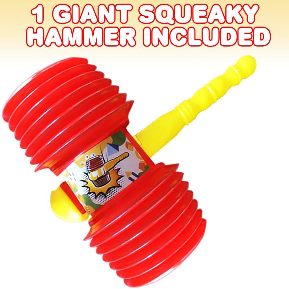 ArtCreativity Giant Christmas Squeaky Hammer for Kids – Jumbo 14 Inch Squeaking Toy, Perfect for Clown, Carnival & Circus Party Favors – Fun Gift for Boys & Girls Ages 3+