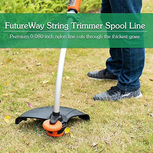 FutureWay String Trimmer Replacement Spool Line 0.08” GH3000 GH3000R LST540, Weed Eater String Autofeed Spool Line 20ft Compatible with Black Decker SF-080, Cordless Trimmer Edger Replacement (6 PCS) - Thumbnail 5
