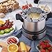 Fondue Aicok Electric Fondue Set Stainless Steel Fondue Pot, Melting Pot for Cheese Chocolate, including 8 Forks and Fork Holder, 1.4L, 1500W