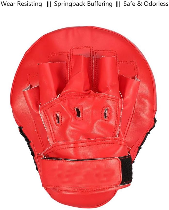 Valleycomfy Boxing Curved Focus Punching Mitts- Leatherette Training Hand Pads, Ideal for MMA Karate, Muay Thai Kick, Sparring, Dojo, Martial Arts : Sports & Outdoors