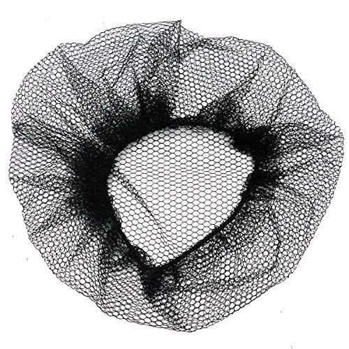 HUELE 10 Pcs Black Reusable Mesh Hair Nets Latex Free Elastic Edge for Cooking - Thumbnail 5