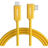 huaham Fiber Optic USB C Tethering Cable 30FT, Right Angle 10Gbps Bidirectional Data Transfer &amp; PD 60W USB 3.2 Gen2 Cable with German SiliconLine Chip for VR/Camera/Computer/Sony/Nikon/Canon/FujiFilm