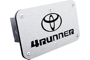 Au-TOMOTIVE GOLD Dual Logo Trailer Hitch Plug for Toyota 4Runner (Brushed Chrome)