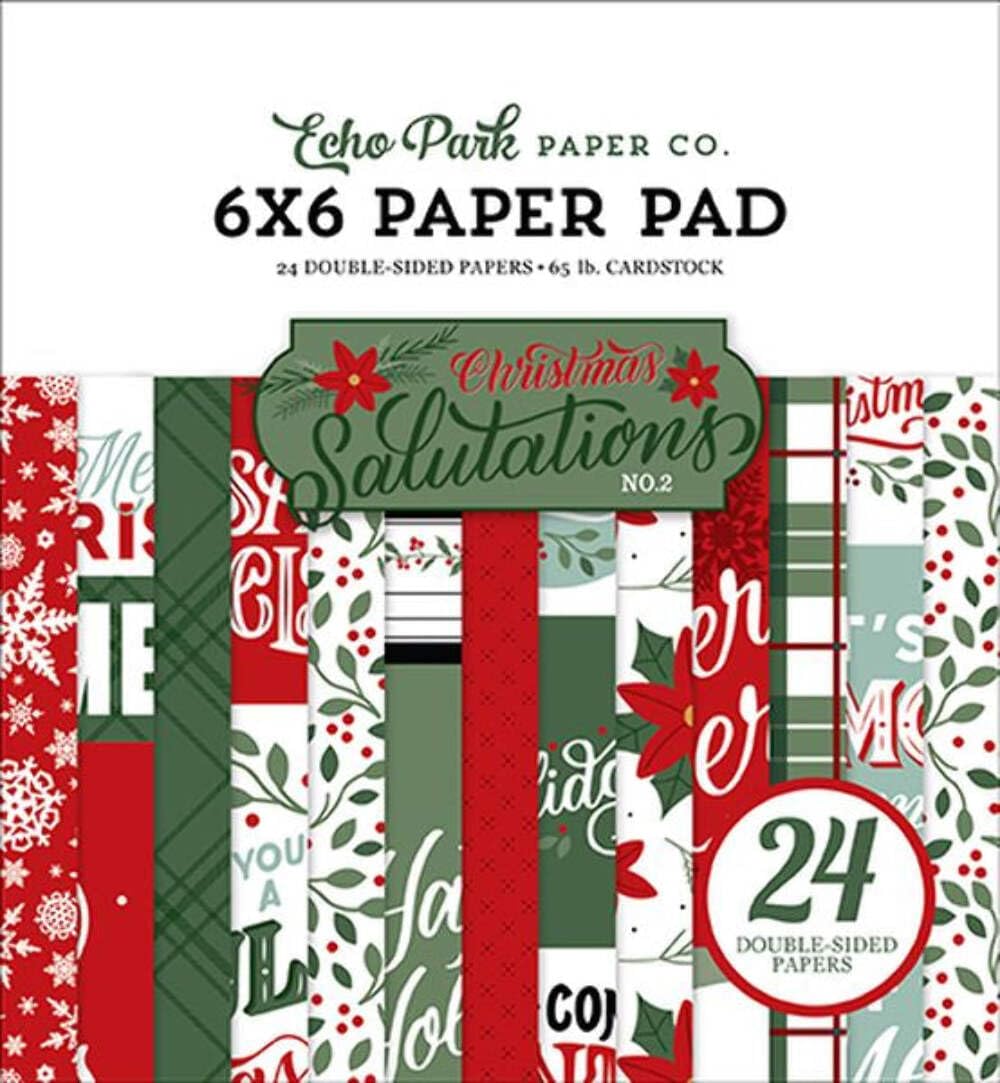 Echo Park Double-Sided Paper Pad 6"X6" 24/Pkg-Christmas Salutations No. 2 SA289023