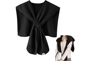 huablo Women's Fashion Knitted Shawl - Khaki Sweater Shawl for Air-Conditioned Rooms