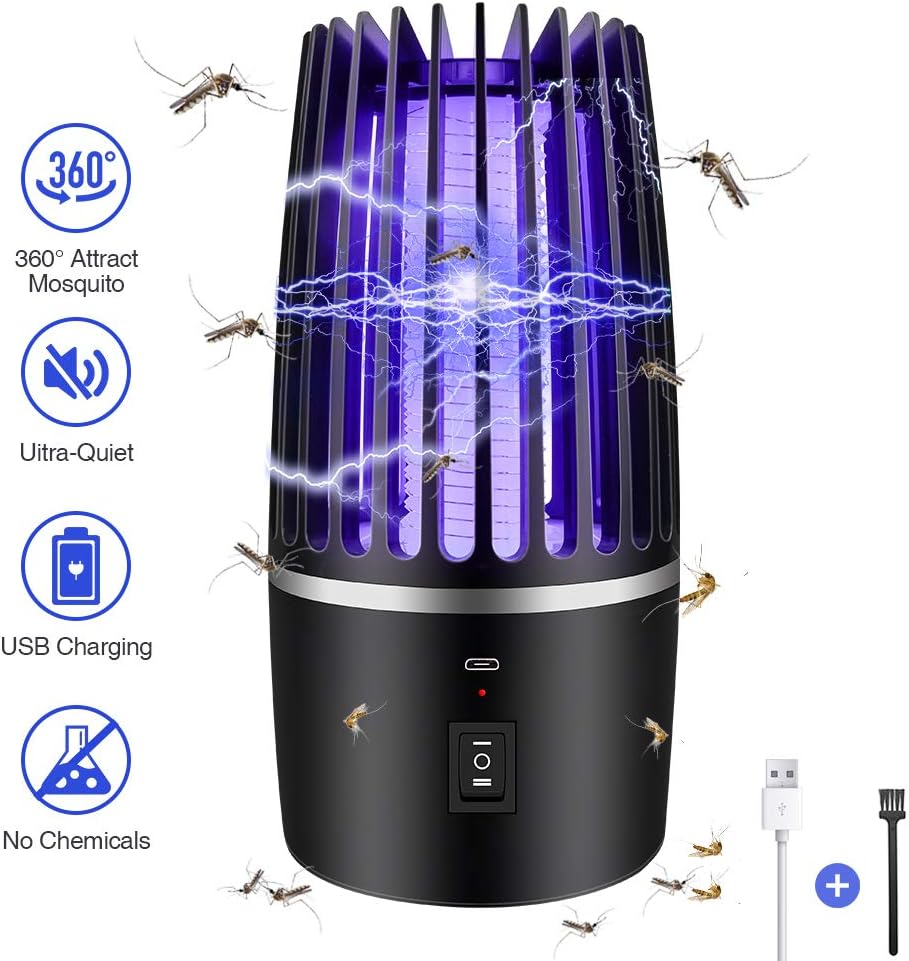 Bug Zapper, USB Rechargeable Mosquito Killer Electric Lamp Insect
