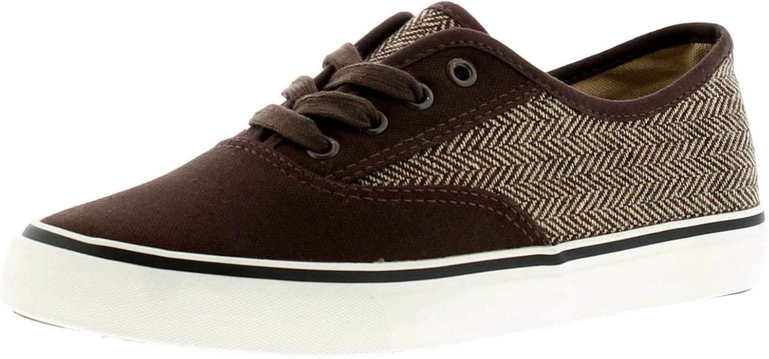 HENLEYS Rhodes Mens Canvas Shoes Brown/Tan/White 12 UK Amazon.co.uk